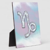 山羊座〔占星術の〕十二宮図のシンボル真珠デコールの母 フォトプラーク (側面)