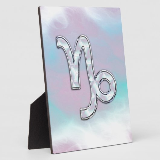 山羊座〔占星術の〕十二宮図のシンボル真珠デコールの母 フォトプラーク (側面)