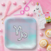 山羊座〔占星術の〕十二宮図のシンボル真珠デコールの母 ペーパープレート (パーティー)