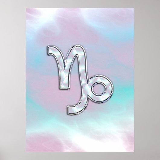 山羊座〔占星術の〕十二宮図のシンボル真珠デコールの母 ポスター (正面)