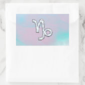 山羊座〔占星術の〕十二宮図のシンボル真珠デコールの母 長方形シール (バッグ)