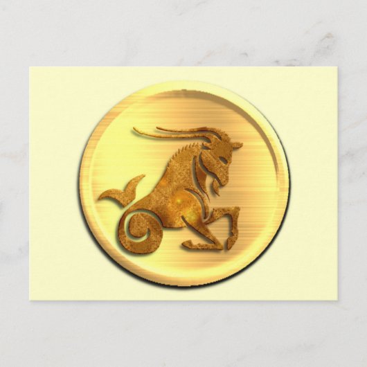 山羊座〔占星術の〕十二宮図はがき ポストカード (正面)