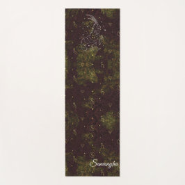 山羊座〔占星術の〕十二宮図カスタムパープル金ゴールドオリエンタル ヨガマット