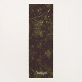 山羊座〔占星術の〕十二宮図カスタムパープル金ゴールドオリエンタル ヨガマット (裏面)