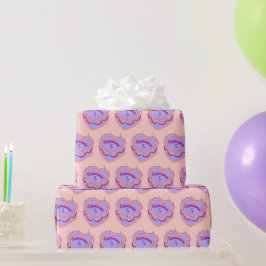 山羊座〔占星術の〕十二宮図コケットハートお誕生日ケーキ ラッピングペーパー