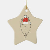 山羊座〔占星術の〕十二宮図サインアストロロジーキュートスケッチ セラミックオーナメント (右)