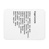 山羊座〔占星術の〕十二宮図サインアストロロジー誕生日 マグネット (横)