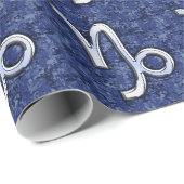 山羊座〔占星術の〕十二宮図サインオンネイビーデジタルカモフラージュ ラッピングペーパー (ロールコーナー)