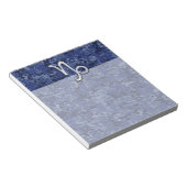 山羊座〔占星術の〕十二宮図サインオンネイビーブルーデジタル迷彩柄 ノートパッド (アングル)