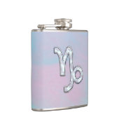 山羊座〔占星術の〕十二宮図サインオンマザーオブパールスタイル フラスク (右)