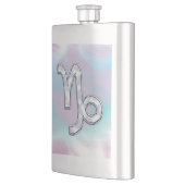 山羊座〔占星術の〕十二宮図サインオンマザーオブパールスタイル フラスク (左)