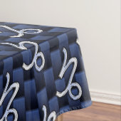 山羊座〔占星術の〕十二宮図サインネイビーブルー炭素繊維スタイル テーブルクロス (インサイチュ)