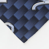 山羊座〔占星術の〕十二宮図サインネイビーブルー炭素繊維スタイル フリースブランケット (角)