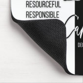 山羊座〔占星術の〕十二宮図サインマウスパッドブラック&ホワイト マウスパッド (コーナー)