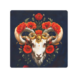 山羊座〔占星術の〕十二宮図サインメタルアート メタルプリント