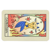 山羊座〔占星術の〕十二宮図サイン抽象芸術アートヴィンテージ マグネット (横)