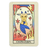 山羊座〔占星術の〕十二宮図サイン抽象芸術アートヴィンテージ マグネット (縦)