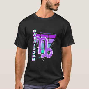 山羊座〔占星術の〕十二宮図サインVaporwave美学80s 90s Tシャツ