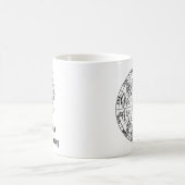山羊座、〔占星術の〕十二宮図シンボルや象徴 コーヒーマグカップ (中央)