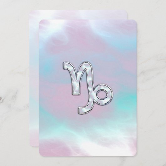 山羊座〔占星術の〕十二宮図シンボルオンマザーオブパールヌアクア (正面/裏面)