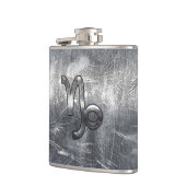 山羊座〔占星術の〕十二宮図シンボルグランジ動揺してスタイル フラスク (左)