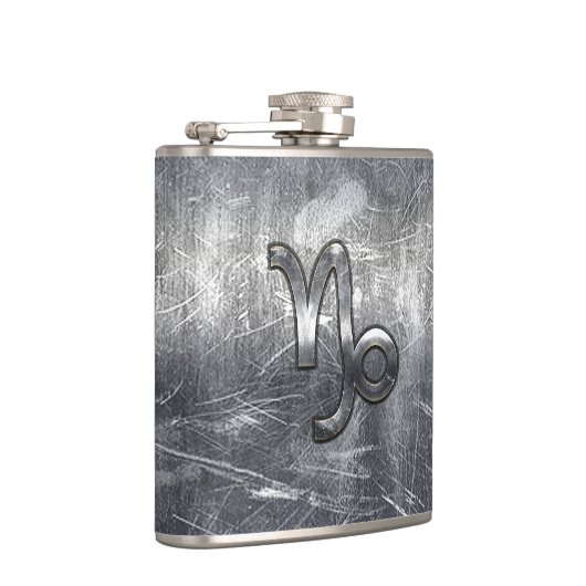 山羊座〔占星術の〕十二宮図シンボルグランジ動揺してスタイル フラスク (右)