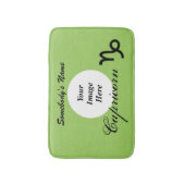 山羊座〔占星術の〕十二宮図シンボル標準by K Yoncich バスマット (正面縦)