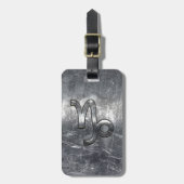 山羊座〔占星術の〕十二宮図シンボル産業スタイル ラゲッジタグ (正面縦)