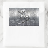 山羊座〔占星術の〕十二宮図シンボル産業スタイル 長方形シール (バッグ)