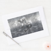 山羊座〔占星術の〕十二宮図シンボル産業スタイル 長方形シール (封筒)