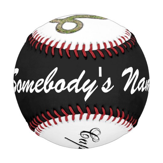 山羊座〔占星術の〕十二宮図シンボル要素byケネス・ヨンチッチ 野球ボール (裏面)