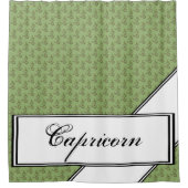 山羊座〔占星術の〕十二宮図シンボル要素by K Yoncich シャワーカーテン (正面)