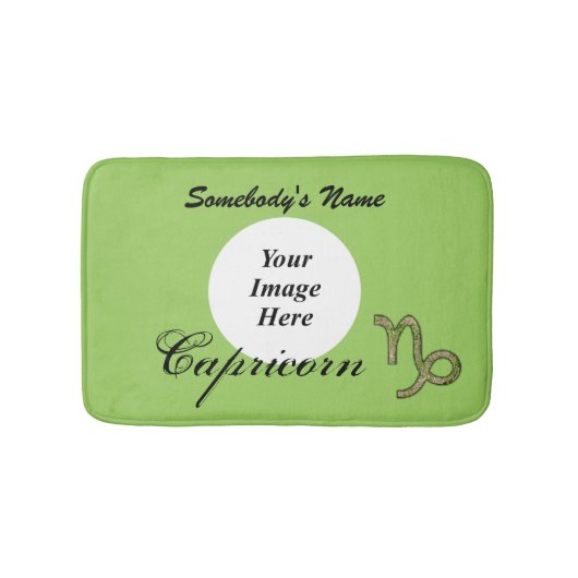 山羊座〔占星術の〕十二宮図シンボル要素by K Yoncich バスマット (正面)