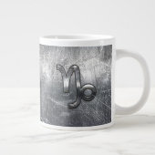 山羊座〔占星術の〕十二宮図シ動揺してンボル ジャンボコーヒーマグカップ (右)