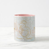 山羊座〔占星術の〕十二宮図スターサインコズミックモノグラムグリッター マグカップ (中央)