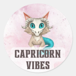 山羊座〔占星術の〕十二宮図デカール星占い愛好家 ラウンドシール