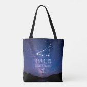 山羊座 |〔占星術の〕十二宮図パーソナライズされた星座 トートバッグ (裏面)