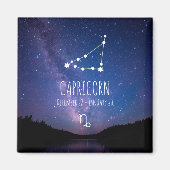 山羊座 |〔占星術の〕十二宮図パーソナライズされた星座 マグネット (正面)