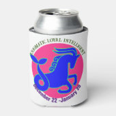 山羊座〔占星術の〕十二宮図パーソナライズされた標識 缶クーラー (缶正面)