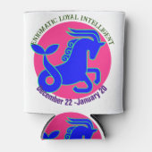 山羊座〔占星術の〕十二宮図パーソナライズされた標識 缶クーラー (正面)