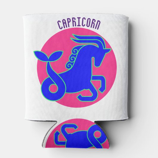 山羊座〔占星術の〕十二宮図パーソナライズされた標識 缶クーラー (裏面)