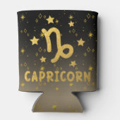 山羊座〔占星術の〕十二宮図ブラックおよび金ゴールドクーラーボックス 缶クーラー (裏面)