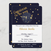 山羊座〔占星術の〕十二宮図ベビーシャワー招待状 招待状 (正面/裏面)