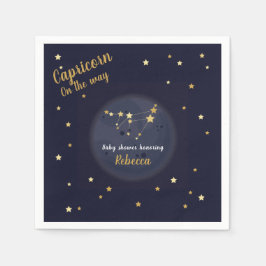 山羊座〔占星術の〕十二宮図ベビースシャワー スタンダードカクテルナプキン