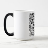 山羊座〔占星術の〕十二宮図ワードクラウドインスピレーション モーフィングマグカップ (左)