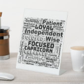 山羊座〔占星術の〕十二宮図ワードクラウドインスピレーション 台座サイン (インサイチュ)