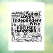 山羊座〔占星術の〕十二宮図ワードクラウド吸気ウォールデカール ウィンドウサイン (シート3)