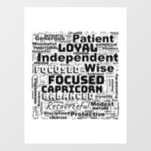 山羊座〔占星術の〕十二宮図ワードクラウド吸気ウォールデカール ウィンドウサイン (シート)