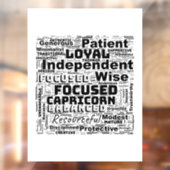 山羊座〔占星術の〕十二宮図ワードクラウド吸気ウォールデカール ウィンドウサイン (シート2)