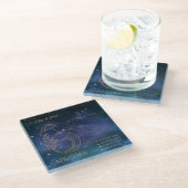 山羊座〔占星術の〕十二宮図占星術の名ギフト ガラスコースター (アングル)